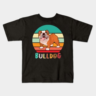 Vintage Retro Bulldog Kids T-Shirt